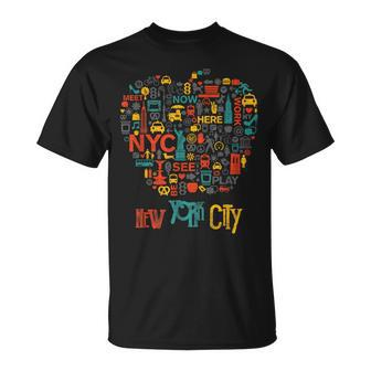 Big Apple Of New York City Usa Nyc T-Shirt - Monsterry