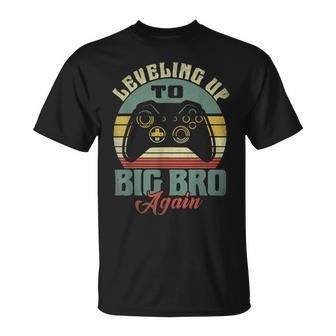 Big Brother Again Leveling Up To Big Bro Again Vintage Gamer T-Shirt - Thegiftio UK