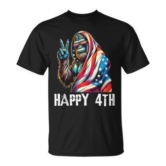 Bigfoot 4Th Of July Happy 4Th Patriotic Usa Ns Boys T-Shirt - Monsterry UK