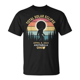 Bigfoot Ashtabula Ohio Total Solar Eclipse 2024 T-Shirt | Mazezy AU