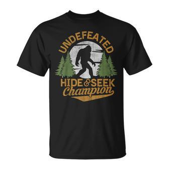 Bigfoot Hide And Seek Champion Sasquatch Stuff Men T-Shirt - Thegiftio UK