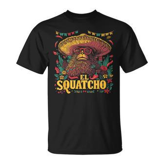 Bigfoot Sasquatch Cinco De Mayo Mexican Sombrero Fiesta T-Shirt - Monsterry