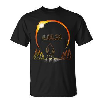 Bigfoot Solar Eclipse Sasquatch Totality 2024 Eclipse T-Shirt - Seseable