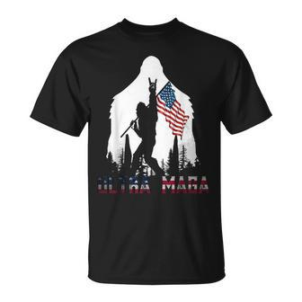 Bigfoot Ultra Maga Usa Flag For Sasquatch Trump Lover 2024 T-Shirt - Monsterry AU