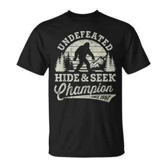 Bigfoot Undefeated Hide And Seek Champion Vintage T-Shirt - Monsterry AU