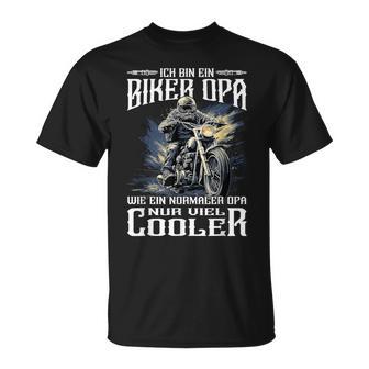 Biker Opa T-Shirt, Einzigartiger Motorradfahrer Ruhestand Spruch - Seseable