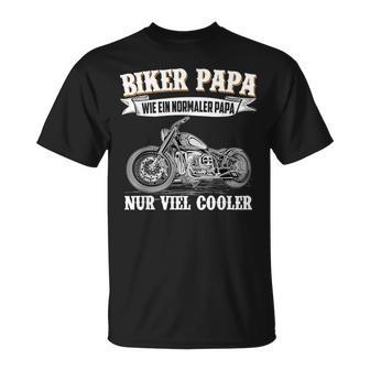 Biker Papa T-Shirt: Für Coole Motorradfahrer Väter, Einzigartiges Design - Seseable