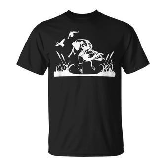 Bird Dog Duck Hunting Willow In The Marsh Hunter T-Shirt - Monsterry AU