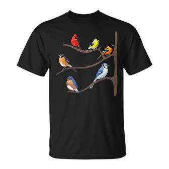 Birds On A Branch Birding Bird-Watching Birder Bird Watcher T-Shirt - Monsterry UK