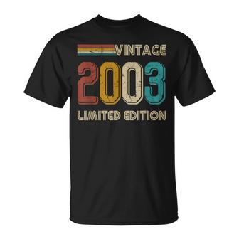 Birthday 20 Years Old Birthday Decoration Vintage 2003 T-Shirt - Monsterry DE