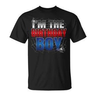 Im The Birthday Boy Spider Web Family Matching T-Shirt - Seseable