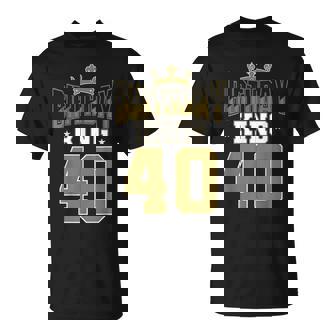 Birthday King 40 Bday Party Celebration 40Th Royal Theme T-Shirt - Thegiftio UK