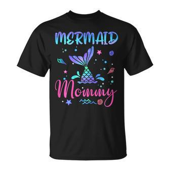 Birthday Mermaid Mommy Matching Family Bday Party Squad T-Shirt | Mazezy