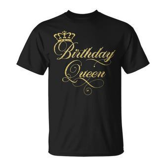Birthday Queen Elegant Crown T-Shirt - Monsterry
