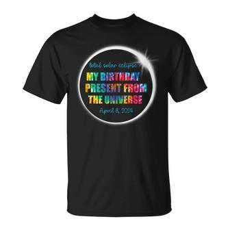 Birthday Solar Eclipse 2024 April 8 Total Eclipse Tie Dye T-Shirt - Thegiftio UK