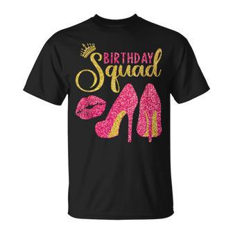 Birthday Squad High Heels Girls Birthday Crew T-Shirt - Seseable