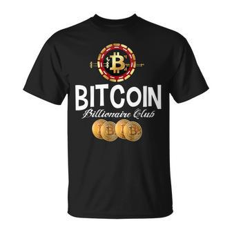 Bitcoin Billionaire Club Cryptocurrency Investors T-Shirt - Monsterry