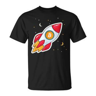 Bitcoin Rocket To The Moon T-Shirt - Thegiftio UK