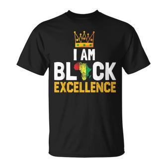 I Am Black Excellence Black History Month Pride & Women T-Shirt - Thegiftio UK