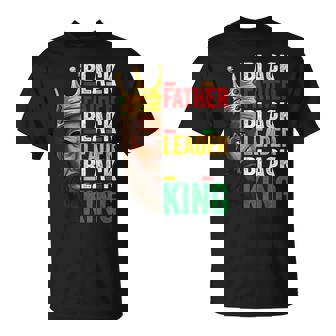 Black Fathers Day Black Leader King Dad African American T-Shirt - Seseable