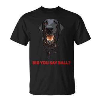 Black Lab Did You Say Ball T-Shirt - Monsterry DE