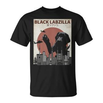 Black Labzilla Labrador Retriever Lab Dog T-Shirt | Mazezy