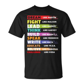 Black Lives Matters Black Leaders Black History Month T-Shirt - Seseable