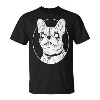Black Metal French Bulldog Gothic Heavy Metal Dog T-Shirt - Monsterry DE