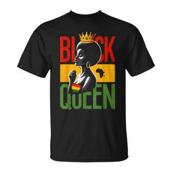 Black Queen Black History Queen Afro-African American Women T-Shirt - Thegiftio UK
