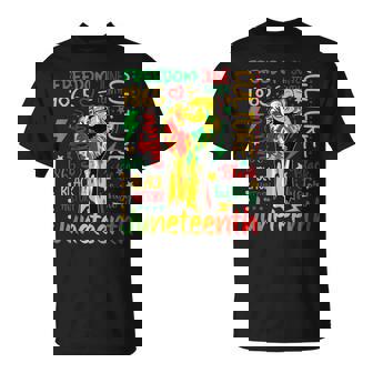 Black History 1865 Free-Ish Peace Love Junenth T-Shirt | Mazezy