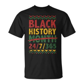 Black History Month 247365 With African Flag T-Shirt - Seseable