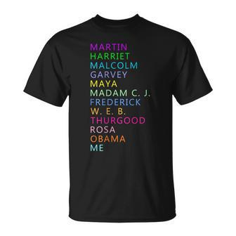 Black History Month African American Leader's Graphic T-Shirt - Monsterry