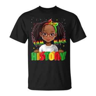 Black History Month For Kid Girls I Am Black History T-Shirt - Seseable