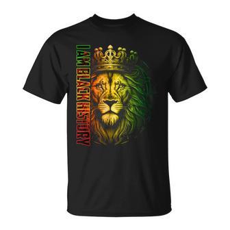 Black History Month Lion Black History Black King Mens T-Shirt - Monsterry CA