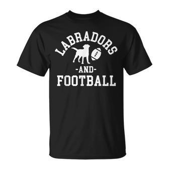 Black Yellow Chocolate Lab And Football Labrador Mom Dad T-Shirt - Monsterry AU