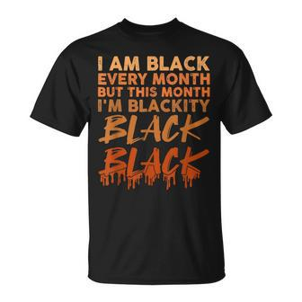 Blackity Black Every Month Black History Bhm African Women T-Shirt - Thegiftio UK