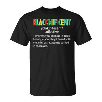 Blacknificent Definition Proud Black History Month T-Shirt - Monsterry DE