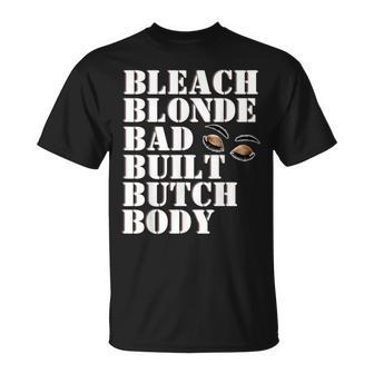 Bleach Blonde Bad Built Graphic Letter Print T-Shirt - Monsterry DE
