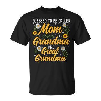 Blessed To Be Called Mom Grandma Great Grandma Mother's Day T-Shirt - Monsterry