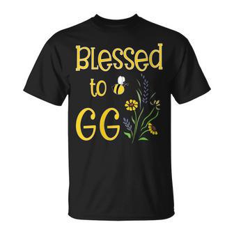 Blessed To Be Gg Gigi Bee Flowers Great Grandmother T-Shirt - Monsterry DE