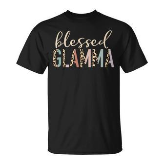 Blessed Glamma Cute Leopard Print T-Shirt - Thegiftio UK
