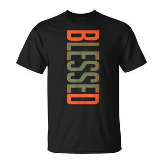 Blessed Olive Army Solar Orange Color Match T-Shirt | Mazezy CA