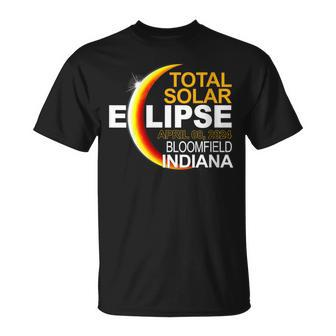 Bloomfield Indiana Total Solar Eclipse April 8 2024 T-Shirt - Seseable