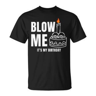 Blow Me It's My Birthday Adult Joke Dirty Humor Mens T-Shirt - Monsterry CA