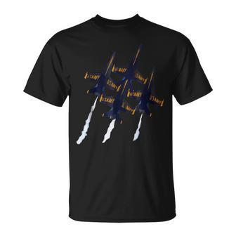Blue Angels Diamond Formation Navy T-Shirt - Monsterry