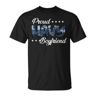Blue Digital Bold Proud Navy Boyfriend T-Shirt - Monsterry DE