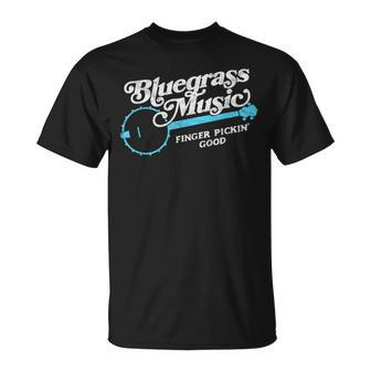 Bluegrass Music Finger Pickin' Good Banjo Graphic T-Shirt - Monsterry DE