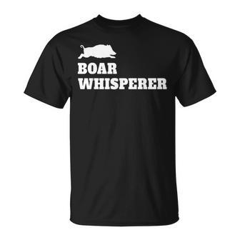 Boar Whisperer Hunting Season Wild Pigs Hog Hunters T-Shirt - Monsterry DE