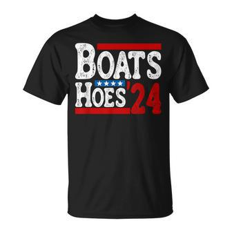 Boats & Hoes 24 Vintage Logo For Your Step Brothers T-Shirt - Seseable