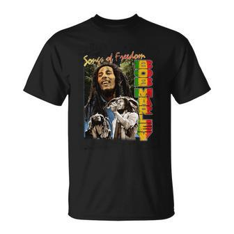 Bob Marley Freedom Vintage Reggae Music By Rock Off T-Shirt - Monsterry